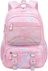 Mochila Escolar Menina LukeSports Grande Reforçada Butterfly – 46cm – Impermeável e Espaçosa