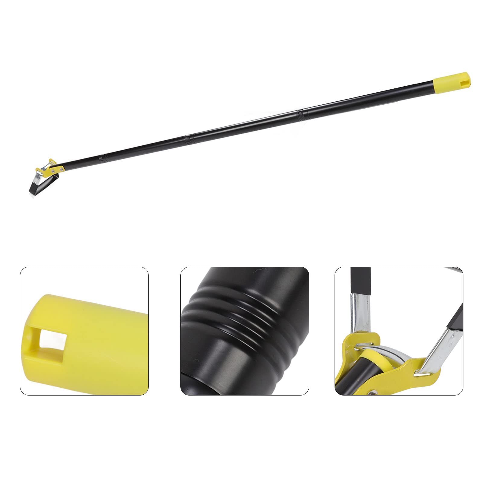 Garten-Hula-Hacke, verstellbare Lange Griffschlaufe, Steigbügelhacke, Edelstahl-Aktionshacke für Gartenarbeit, Jäten (3 Abschnitte 128 cm / 50,4 Zoll)