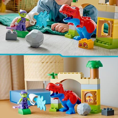 Image of LEGO DUPLO │Marvel Dinosaur Spidey-Rex vs. Green Goblin Super Hero Toddler Building Toy - 10463