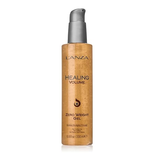 L'ANZA Gel de peso cero con volumen curativo, aumenta dramáticamente el brillo, el volumen y el grosor para cabello fino y plano, rico en complejo
