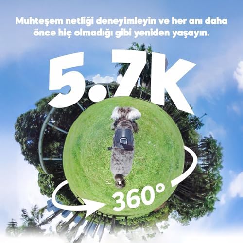 AKASO Action Cam 360° in 5.7K, Fotoğraf 72MP - Görsel 2