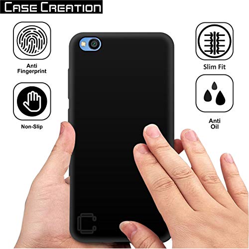 Image of Case Creation for Redmi Go 2019 Back case, Xiaomi Redmi Go Slim Flexible Smart Look case with 360 Camera All Angle Protection (Pure Black)