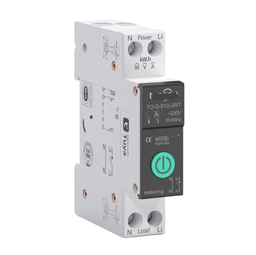 Disjoncteur avec mesure 1P interrupteur de télécommande rail DIN 25A - 2
