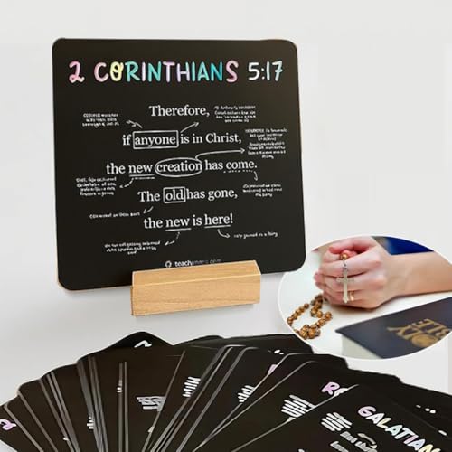 LEECHY 52 Scripture Cards, Scripture Mapping Cards with Bible Verses