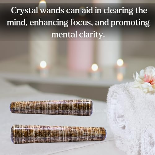 Image of Aragonite Crystal Wand - Smooth Crystal Wand for Energy Healing, Chakra Balancing, Meditation and Home Decor - Crystals and Healing Stones for Gift