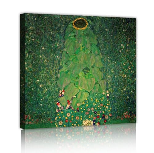 Art print tendu Gustav Klimt décoration murale maison motif fleurs jaunes