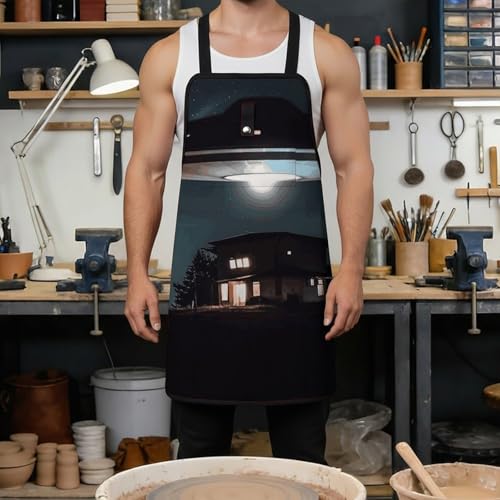 Delantal de trabajo ajustable con 8 bolsillos para hombres y mujeres miniatura 4