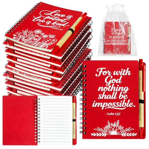 Carnet de prière pour femme chrétienne avec verset biblique et stylo de notes