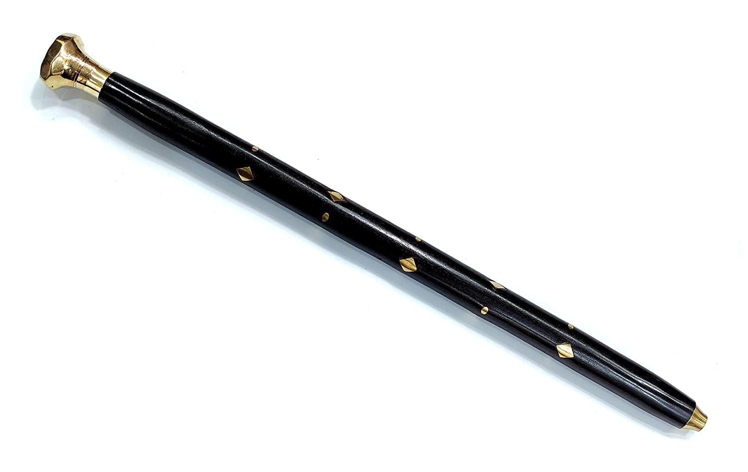 The Art of International Wooden Black Walking Stick Sheesham Wood with Brass Work Morning Walk Stick -24 Inches Length (Nature) (B0CJHT8H6G) Amazon Price History, Amazon Price Tracker
