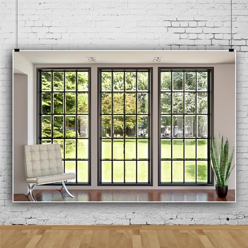 MIRRORANG 3x2,5m Background of Zoom Meeting Business Office Backdrop Screen for Video Conferencing Luxury Interior Design French Sach Window Photo Studio Props - Image 2
