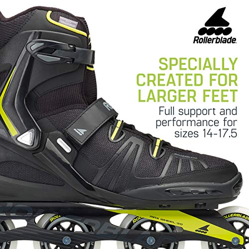 Rollerblade Rb Xl Men's Adult Fitness Inline Skate, Black And Lime, High Performance Inline Skates #TOP3