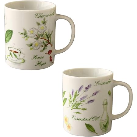 Amazon Co Jp 2柄set ハーブの森マグカップ コーヒーカップ ティーカップ おしゃれ ラベンダー カモミール 実用的 50代 60代 70代 早割 母の日 プレゼント ギフト 贈り物 ホーム キッチン