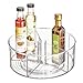 Price comparison product image iDesign Linus Spice Carousel, Large Herb Rack for Storing Spice Jars, Made of Plastic, Clear, 29 cm - 5 Compartments
