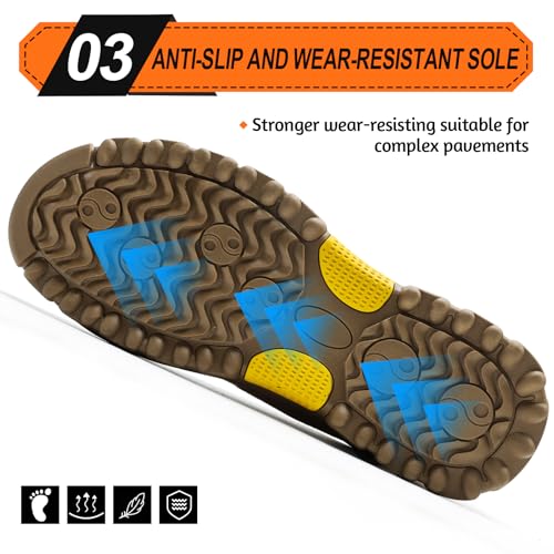 Baskets de sécurité légères pour homme avec coque en acier résistante aux chocs - 4