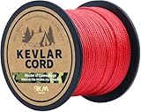 9KM DWLIFE Kevlar Schnur Mehrzweck-Geflechtschnur, Hochfestes Abriebfest und Flammhemmendes Seil 150lb-31m/100ft, Mehrzweck Schnur für Drachenschnur/Campingseil/Angelschnur/Modellrakete (Rot)