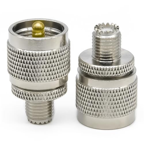 Mini Adaptador UHF PL259 Hembra a SO239 Macho, 2 Piezas miniatura 2
