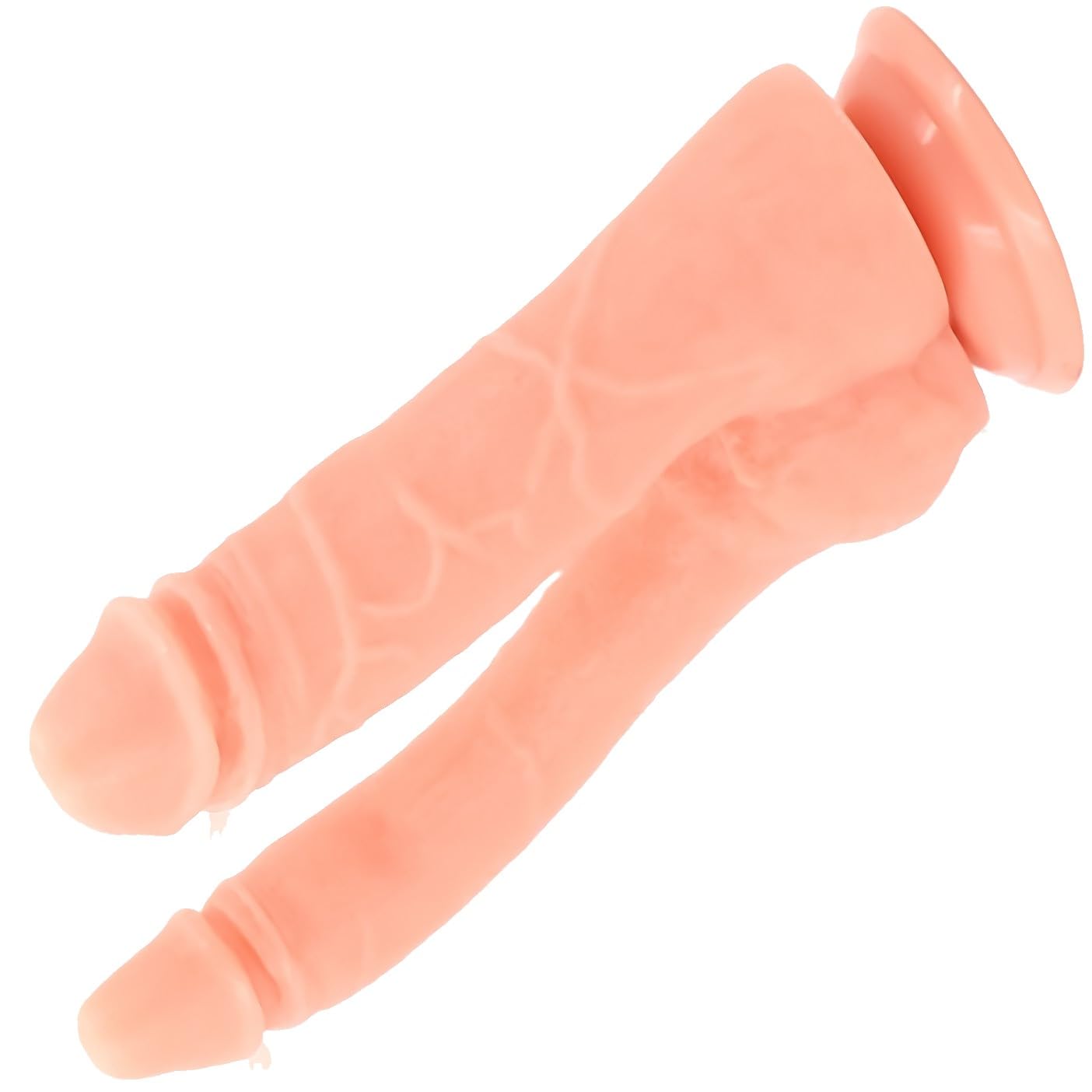 FOPS Dildo Doppio Realistico per Doppia Penetrazione Vaginale Anale Donna con Ventosa Potente Flessibile Sex Toy per Stimolazione Profonda Mani Libere Piacere Intenso da Sola D27