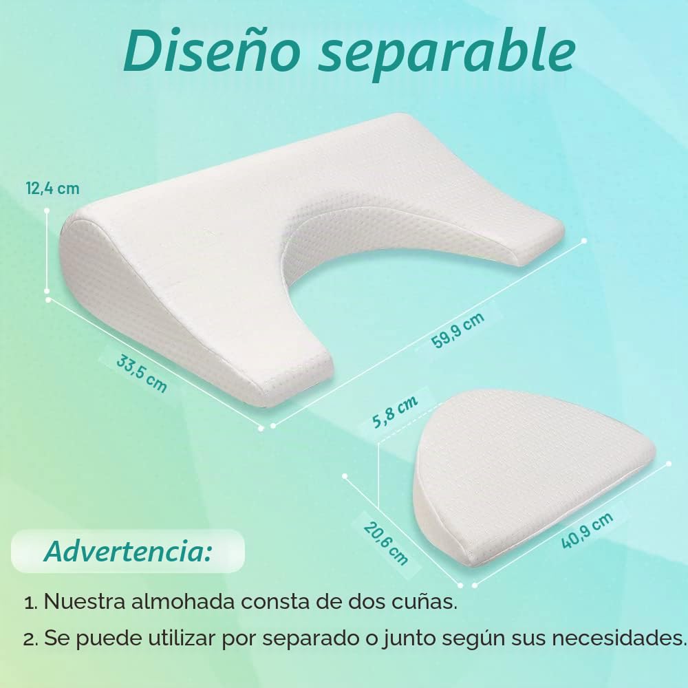 Almohada de cuña giratoria para úlceras por decúbito, cuñas de posicionamiento, almohadas médicas para dormir de lado, presión y úlceras, cuña de espuma inclinada para después de la cirugía para