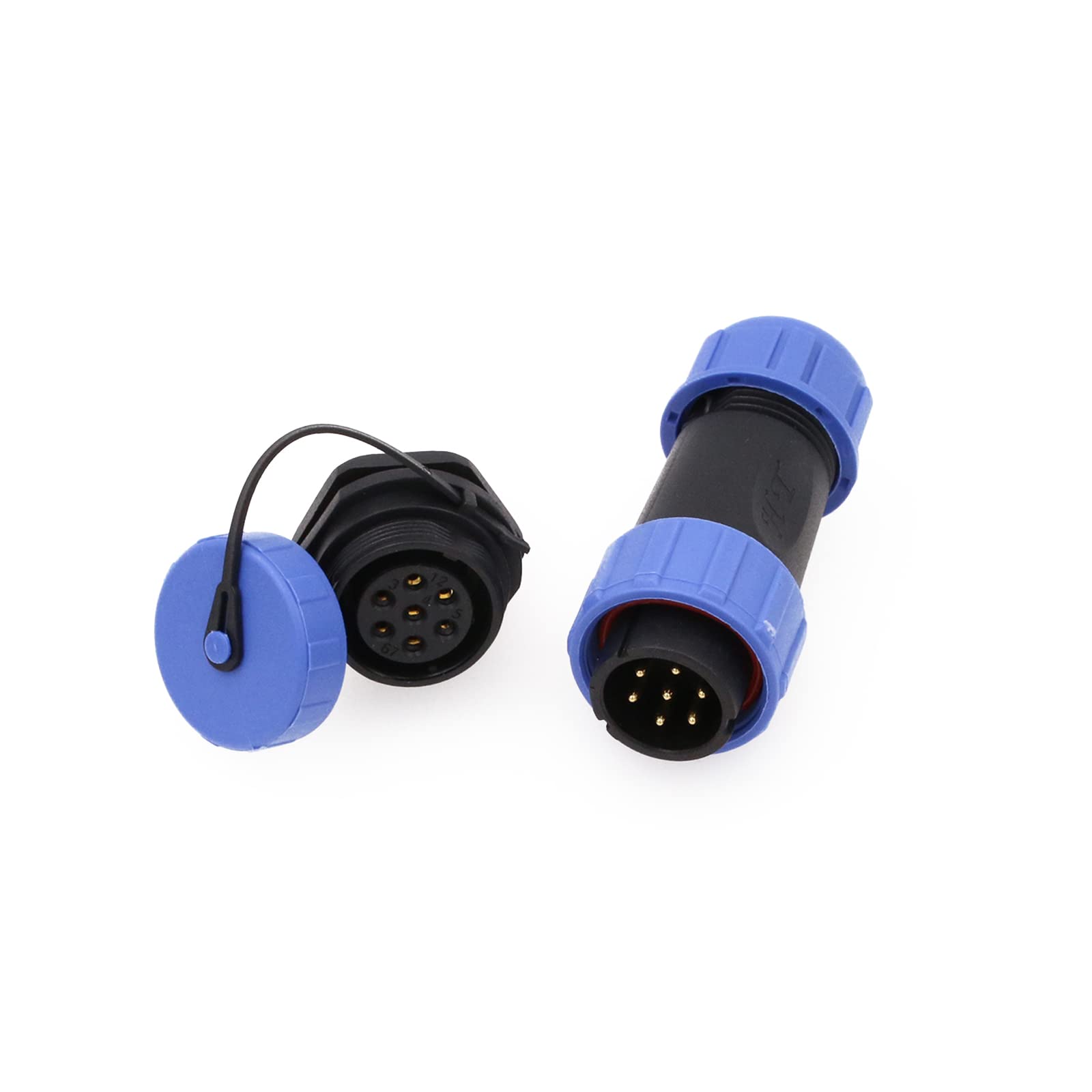 ZBLZGP HE21 7 Pin Connector 15A 8-12mm Cable IP68 Waterproof Connector Plug Male Socket Female Aviation Circular Industrial LED Lighting - Image 4