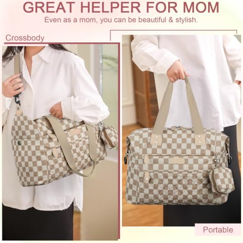 Image of Pritent Diaper Bag - Baby Diaper Bag Waterproof Large Maternity Travel Baby Bag for Mom and Dad