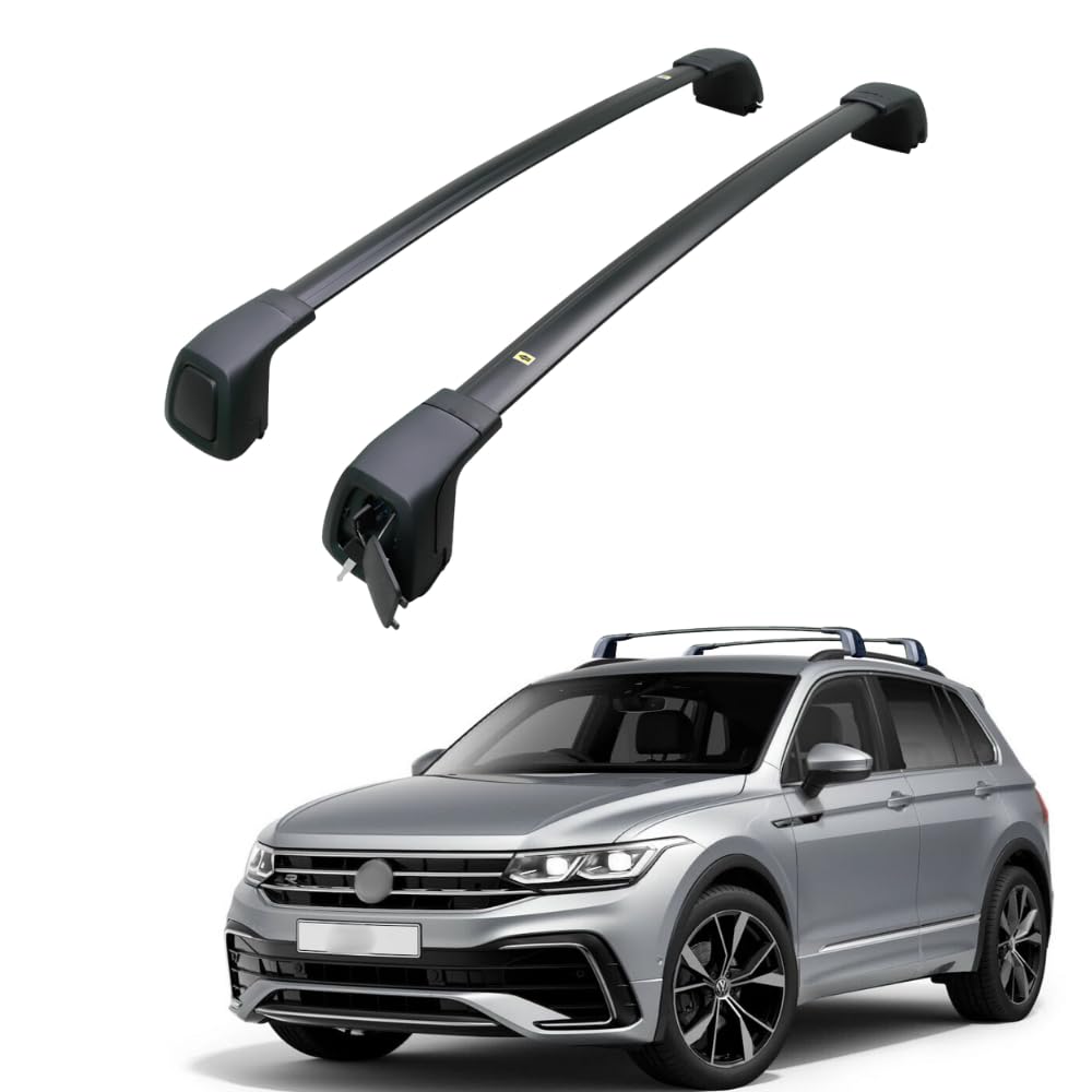 Photo 1 of Roof Rack Cross Bars fit for Volkswagen VW Tiguan SE SEL 2018-2023 Lockable Luggage Kayak Canoe Bike Snowboard Skiboard