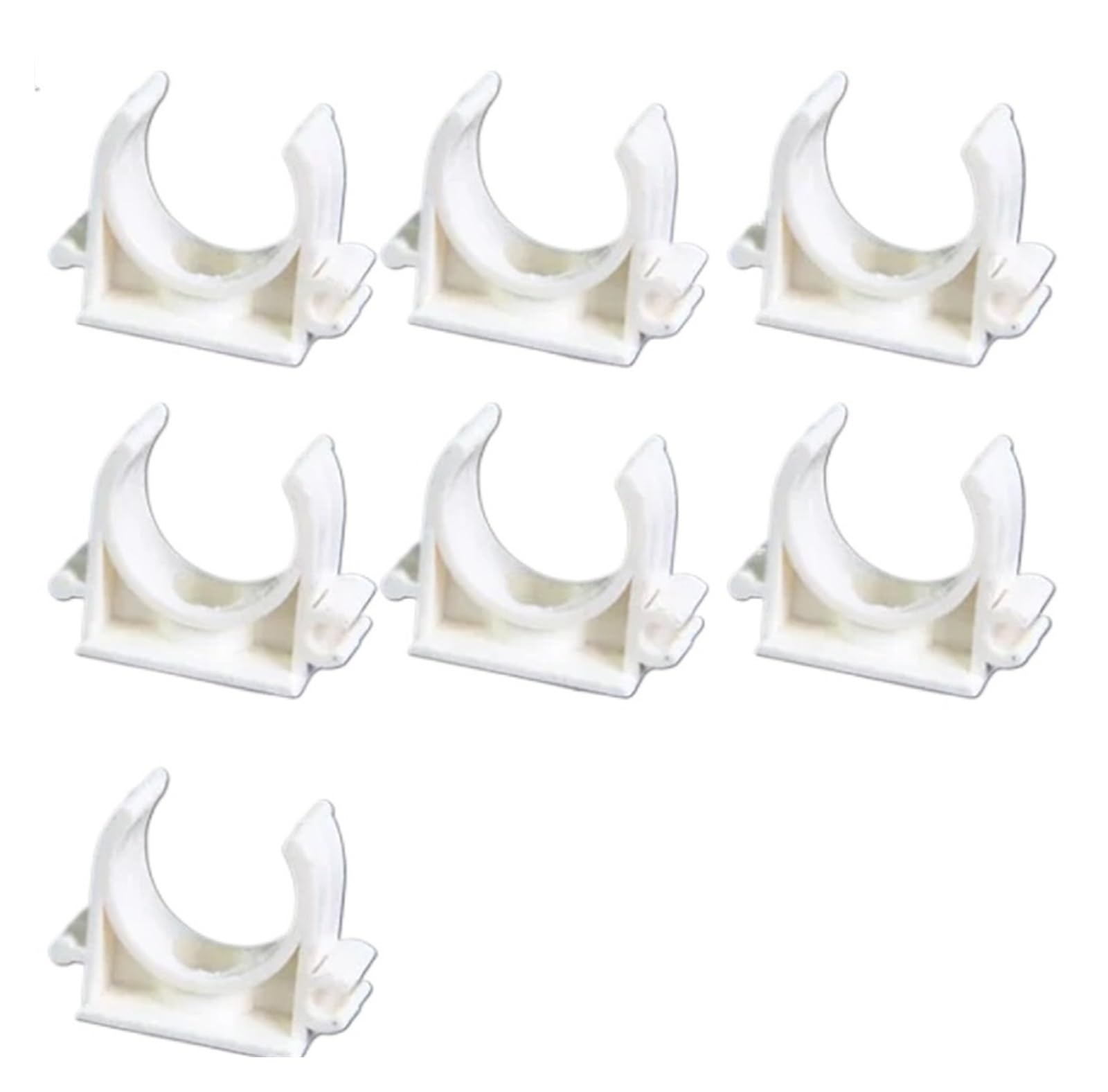 Plastic Clamps， Brake Pipe Clips wat Pack of 10 PVC Clamps 16-32mm Multicolor(16mm White)