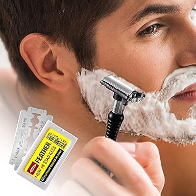 Feather 10 Razor Blades New Hi-Stainless Double Edge