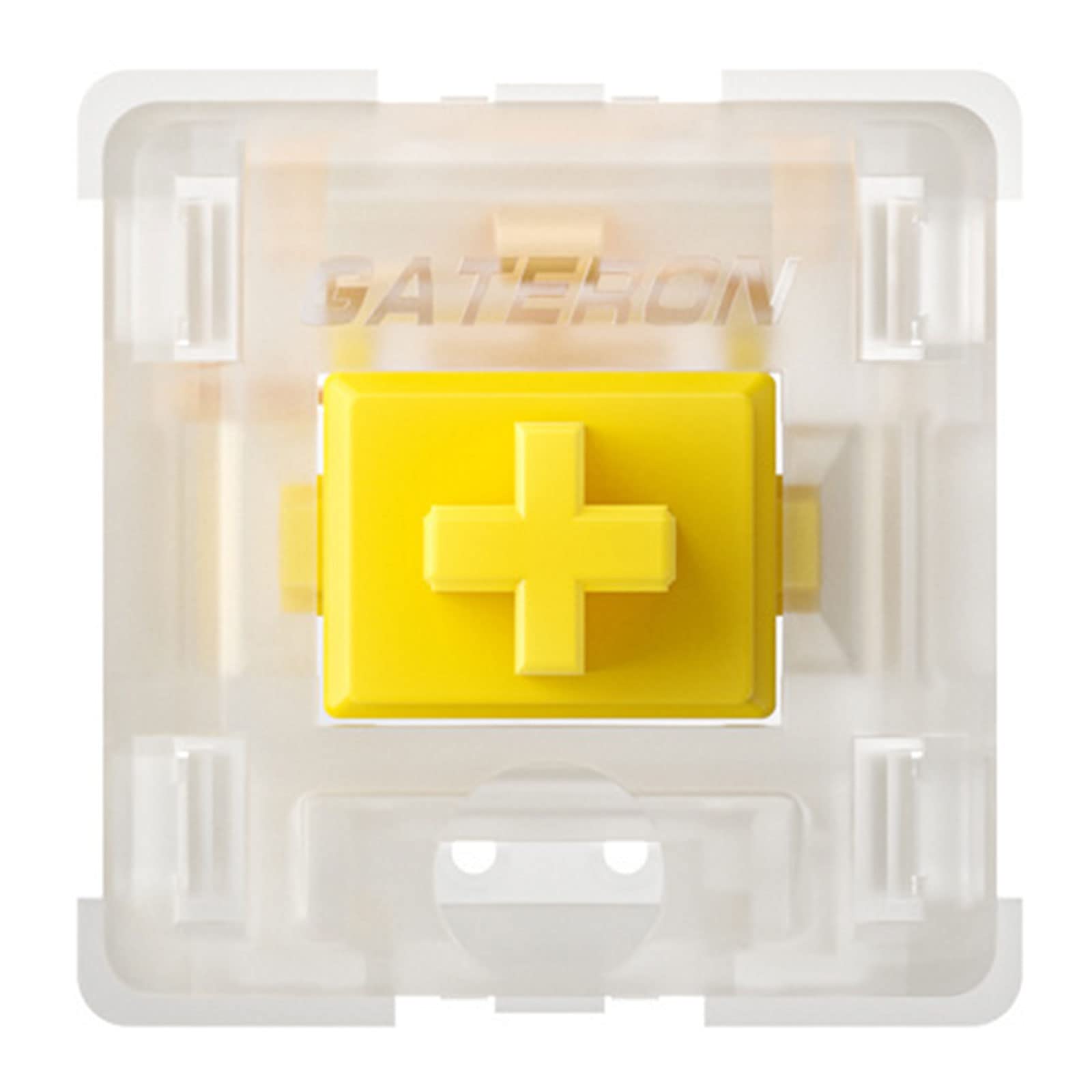 Gateron Milky Yellow Pro Pre-lubed Switches Set 5 Pin SMD RGB for MX Gaming Mechanical Keyboard (90 Pcs, Yellow)