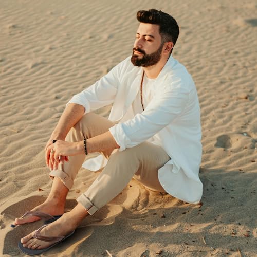 QIGEGE Flip Flop For Men with Arch Support Ultra Soft Cushion Footbed Slip On Lightweight Comfortable Thick Yoga Mat Thong Sandals Beach Thong Slides2