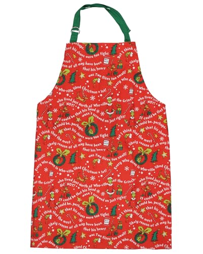 Tablier de cuisine Grinch parfait pour la cuisson des gâteaux de Noël en famille
