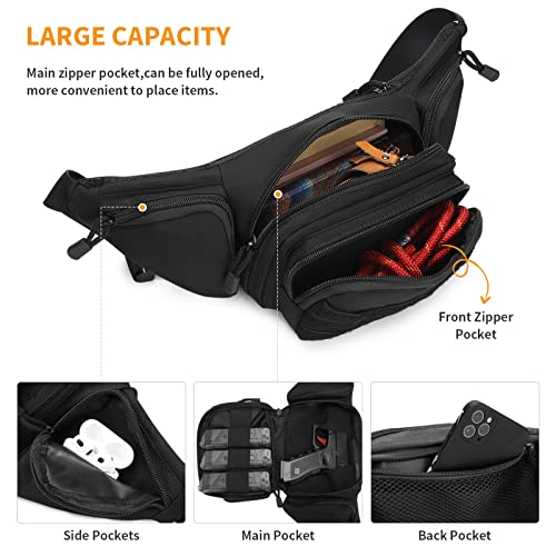 BAIGIO-Tactical-Waist-Pack-MOLLE-Bumbag-Portable-Military-Waist-Bag-for-Hiking-Running-Dog-Walking