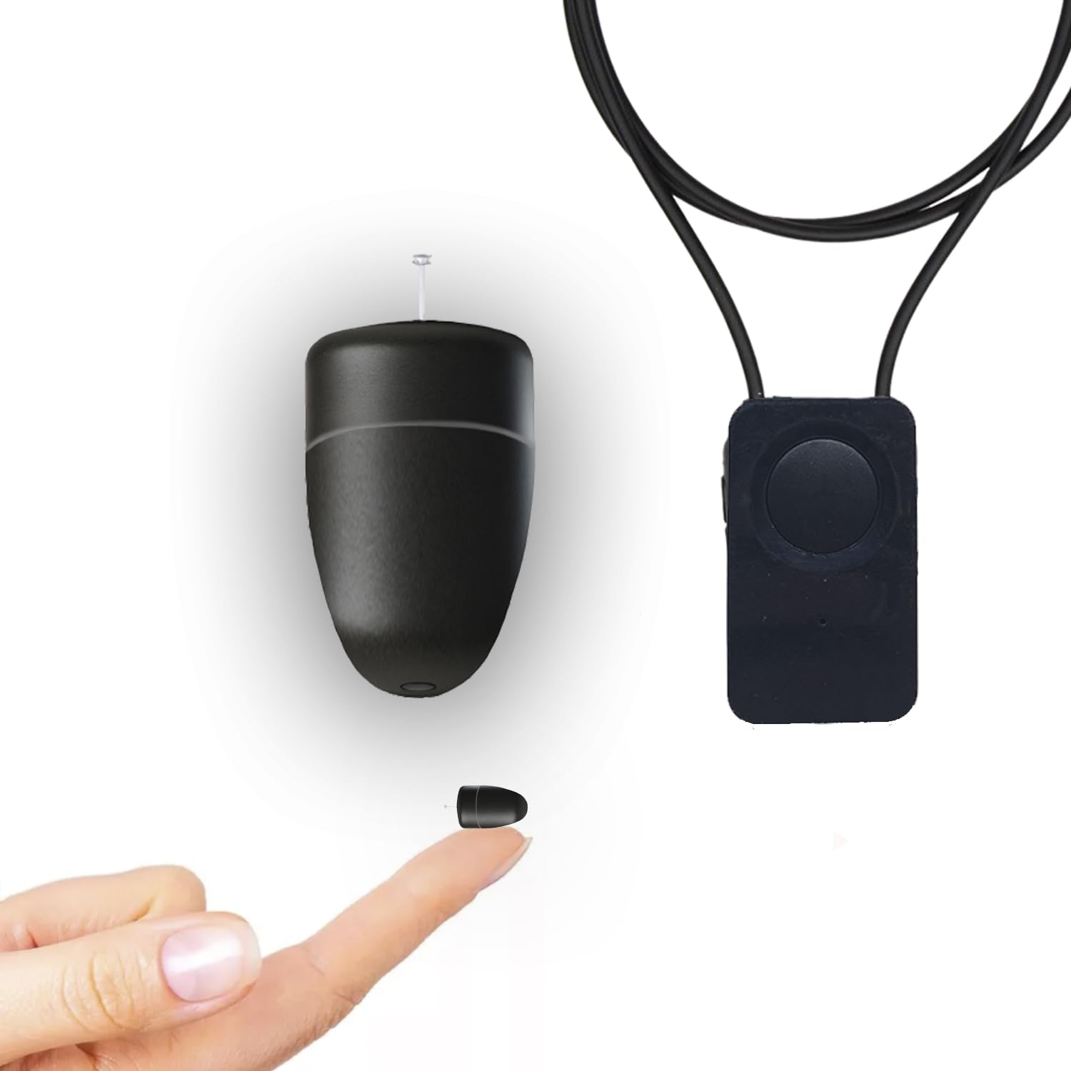 Pinganillo Examenes Bluetooth Oculto V6 - Auricular Espia Invisible Inalambrico Copiar Examen. (Pinganillo Ultramini + Collar Bluetooth v5)
