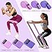 Goocrun Pilates Ring Set Exercise Equipment, with Fabric Resistance Bands Set, Pilates Ball, Sliding Disks. Portable Home Gym - with Fitness Guide Poster (Purple)