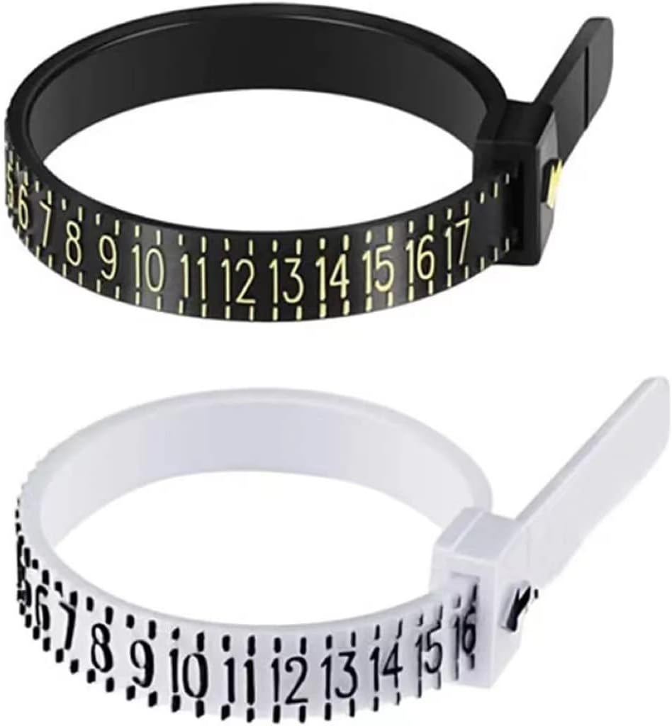 2PCS Ring Sizer Measuring Set Reusable Finger Size Gauge