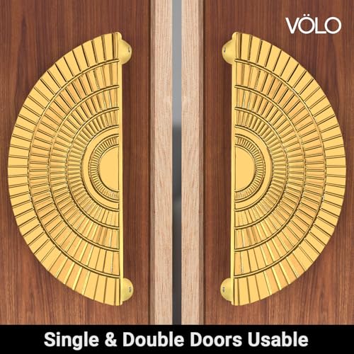 Image of VOLO Main Door Handle - Heavy Duty Pull Handle for Wooden & Glass Doors in Home, Office & Hotel Use (Model: S-626) - Pack of 1 Set (Gold - 224MM)