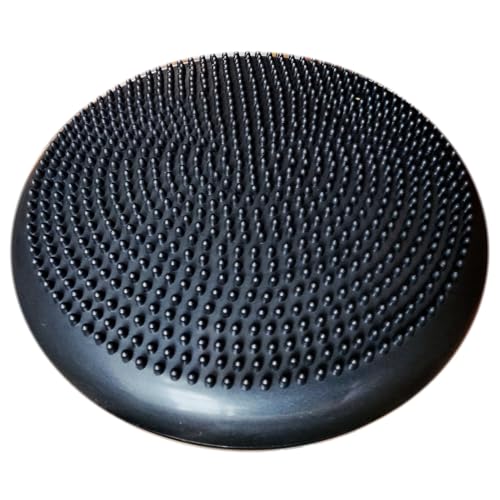 Image of AppleRound Inflated Wobble Cushion with Hand Pump, Air Stability Board (Extra Thick), Core Balance Disc for Adults, Sensory Wiggle Seat for Kids, Flexible Seating for All Age, 13.5in / 34cm Diameter