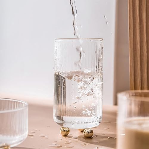 Taza de cristal estética, bonita taza Boba para mujer, taza de té de cristal, para adolescentes, niñas, accesorios estéticos de moda (10.1fl oz,