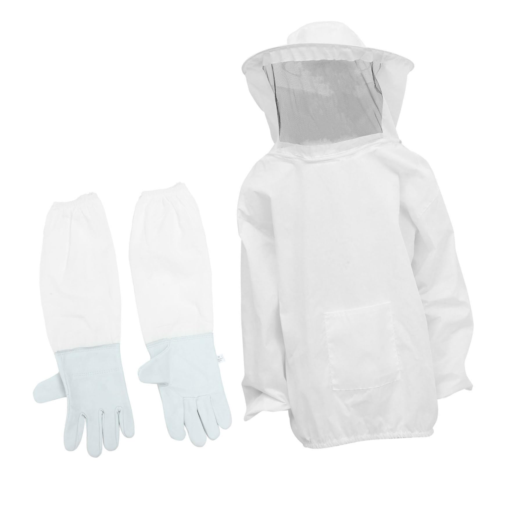 Imkerhandschuhe und Imkerhut aus Polyester und Wildleder Leicht und Bequem für Professionelle Bienenzucht und Sicheren Arbeitsschutz