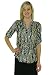 Calvin Klein Women's Printed Roll-Sleeve Shirt