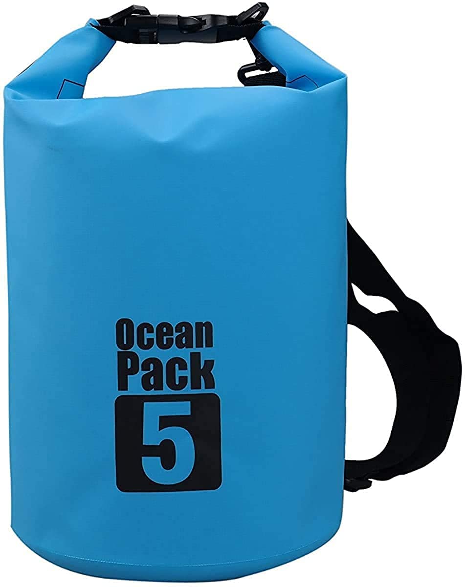 Drywall5 Liter Water Proof Ocean Pack Dry Bag for Travelling, Camping, Hiking, Rafting (Multicolor, 1pc)