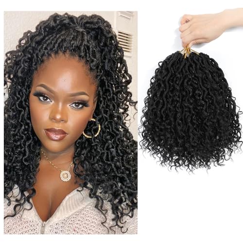 Image of 8 Packs Crochet Hair for Black women, Short Goddess Faux Locs Crochet Hair