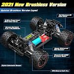 HAIBOXING 1/18 Scale Brushless Fast RC Voitures 18859A, 4WD Camions de commande à distance hors route 48 KM/H Vitesse pour les adultes et les enfants Garçons, Tous les jouets de camion Terrain Cadeaux avec deux batteries Li-Po 40+ min Temps de jeu