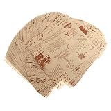 STOBAZA 200 Stück Antihaft Backpapier Hochtemperaturbeständige Küchenrolle für Backen von Lebensmitteln für Burger Snacks Kuchen und Desserts Restaurants und