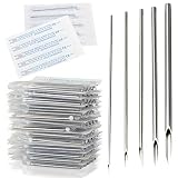 Ear Nose Piercing Needles - Prgislew 50Pcs Mixed Piercing Needles 12G 14G 16G 18G and 20G Hollow Nee