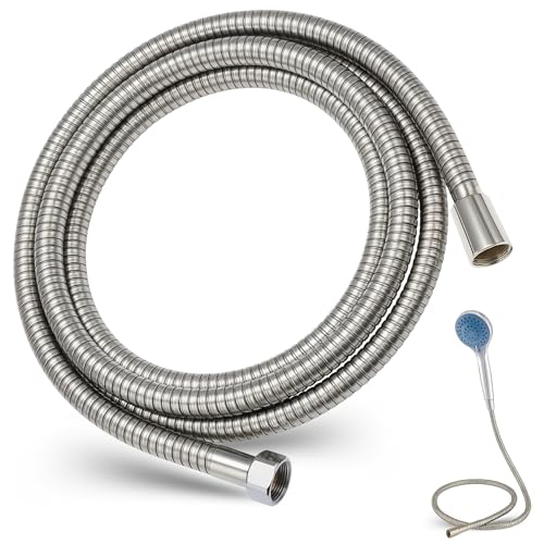 Manguera de Ducha, Flexo de Acero Inoxidable, Cable de ducha, Conexión estándar universal G1/2", Diseño antitorsión, Flexible, robusta y fácil instalación, Longitud 1.80 Metros