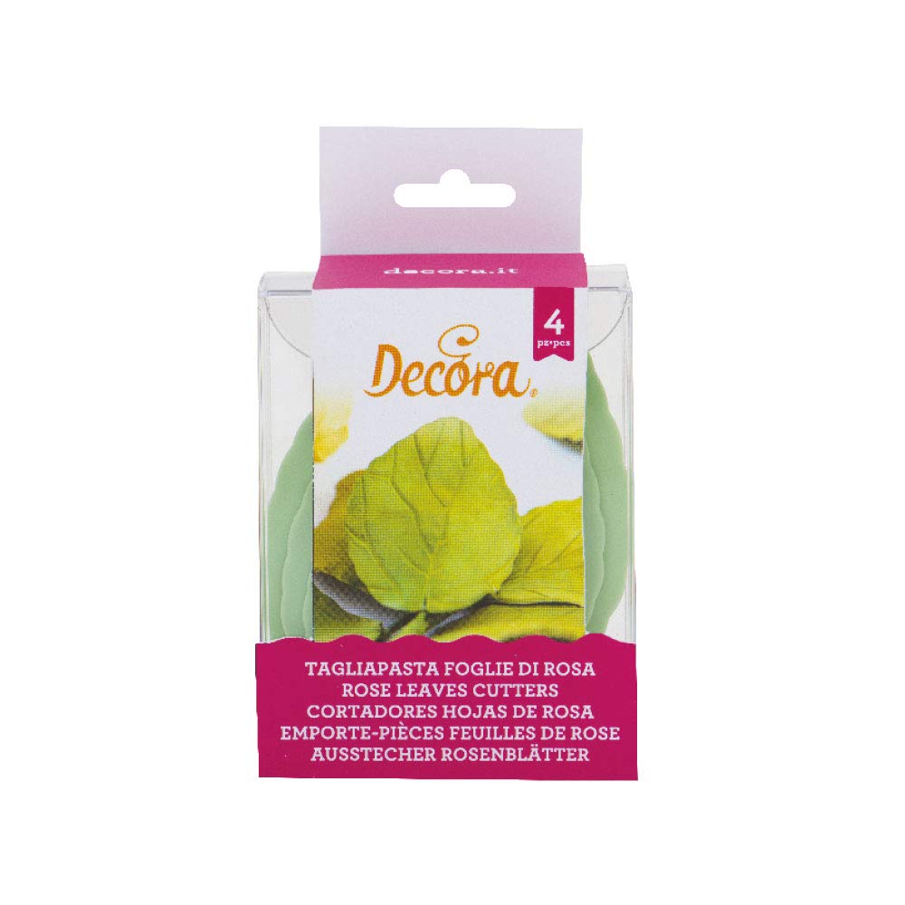 DECORA 0803024 Kit 4 Cutters Rose Leafs