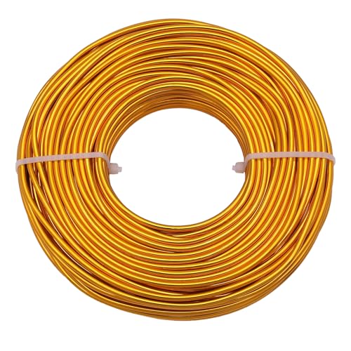 Uxney Aluminum Craft Wire,18 Gauge Golden Yellow Wire for Jewelry Making DIY Crafts & Floral Design, Soft Bendable Metal Wire