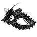 Masquerade Party mask Venetian of Realistic Silicone Masquerade Half face Mask Halloween Costume (Black)
