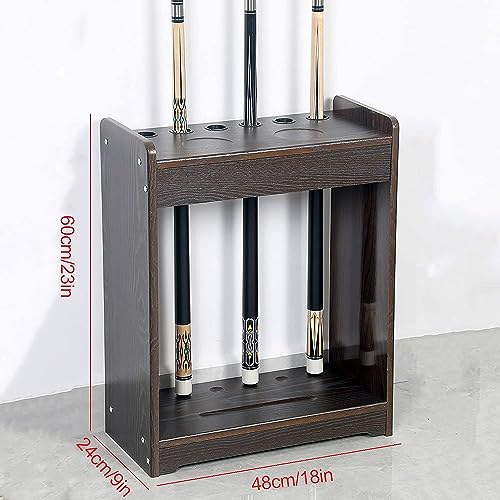 Porte-queues de billard d'angle sur pied pour 6 queues et accessoires de table - 2
