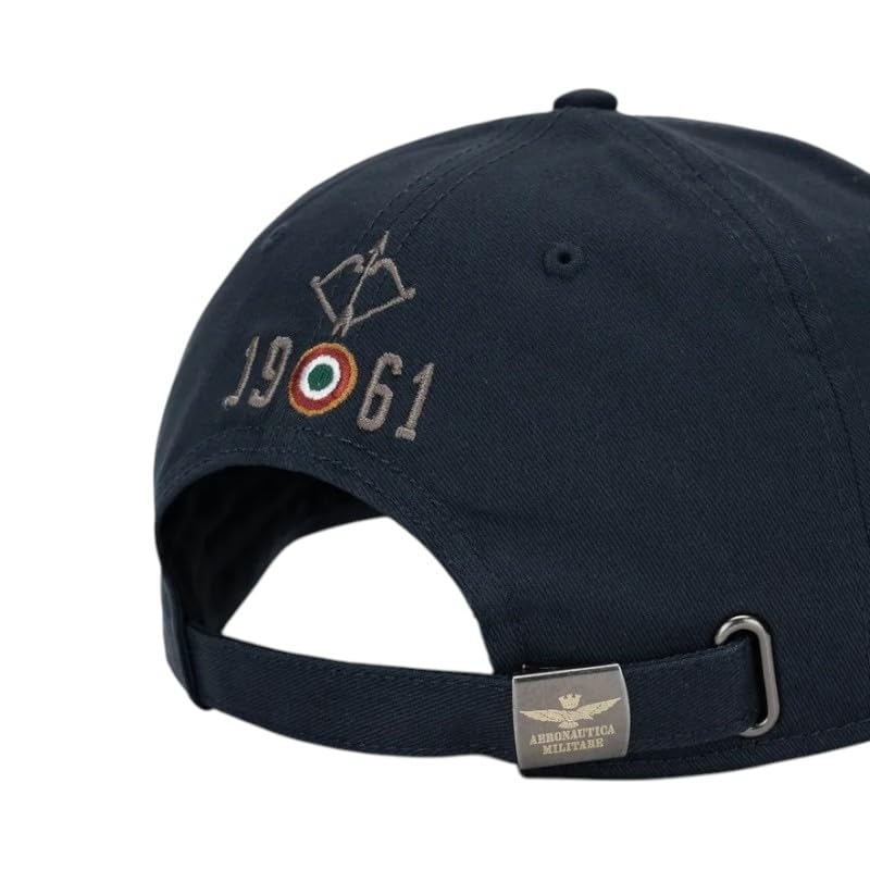 Aeronautica Militare Cappello Uomo HA1104 08184 Cappellino Baseball Blu Navy Frecce Tricolori